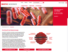 Tablet Screenshot of biotic-science.com